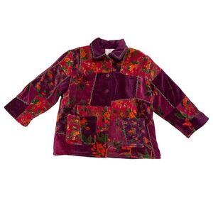Vintage April Cornell Girl's Jacket Size 3/4‎ Cornelloki Velvet Patchwork Boho
